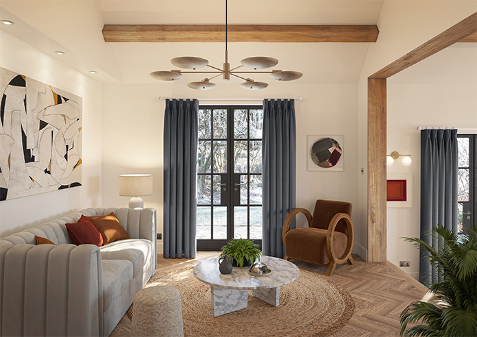 Genoa Faux Silk (Blackout), Night Shimmer - Made to Measure Curtains - Image 15